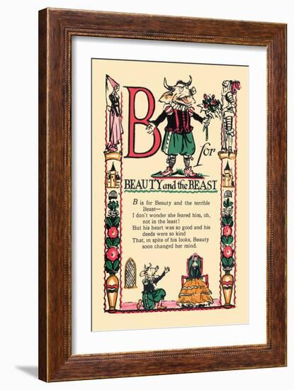 B for Beauty and the Beast-Tony Sarge-Framed Art Print