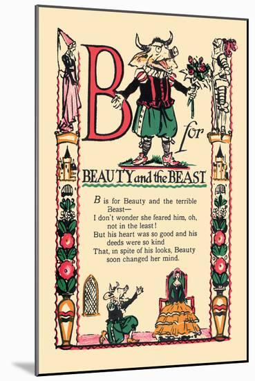 B for Beauty and the Beast-Tony Sarge-Mounted Art Print