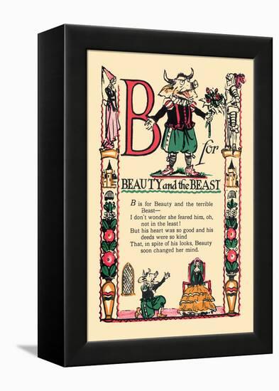 B for Beauty and the Beast-Tony Sarge-Framed Stretched Canvas