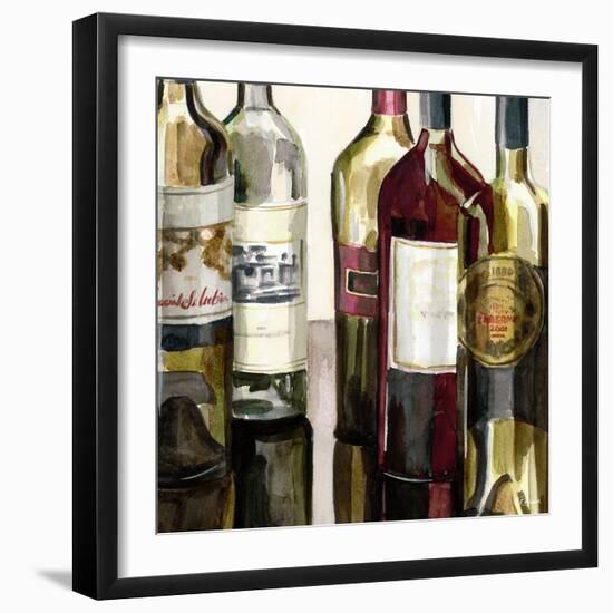 B&G Bottles Square I-Heather French-Roussia-Framed Art Print