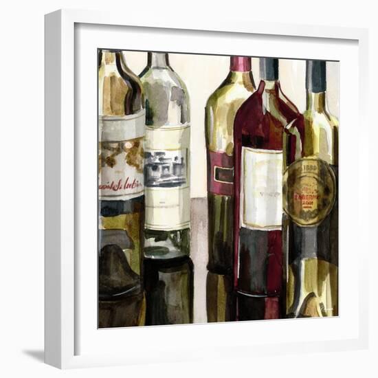 B&G Bottles Square I-Heather French-Roussia-Framed Art Print