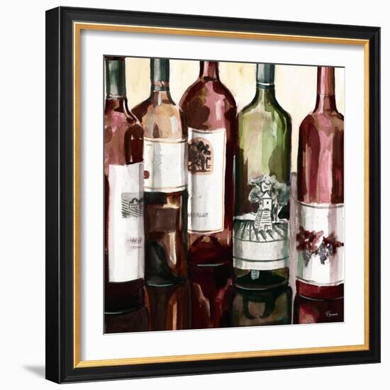 B&G Bottles Square II-Heather French-Roussia-Framed Art Print