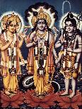 Triad of the Three Major Hindu Gods-B. G. Sharma-Stretched Canvas