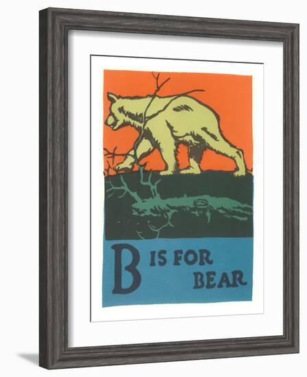 B is for Bear-null-Framed Art Print