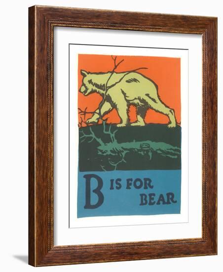 B is for Bear-null-Framed Art Print