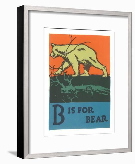 B is for Bear-null-Framed Art Print