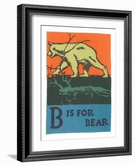 B is for Bear-null-Framed Art Print