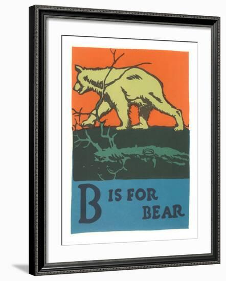 B is for Bear--Framed Art Print