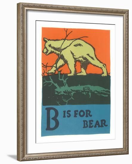 B is for Bear-null-Framed Art Print