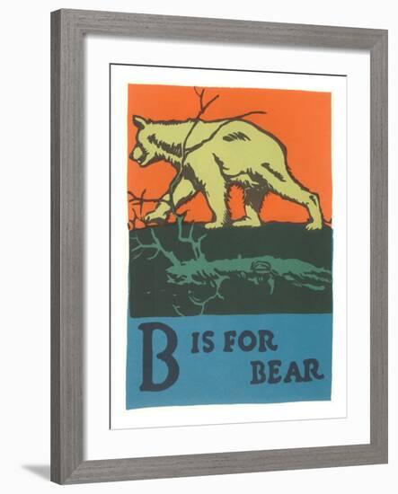 B is for Bear-null-Framed Art Print