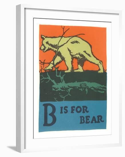 B is for Bear-null-Framed Art Print