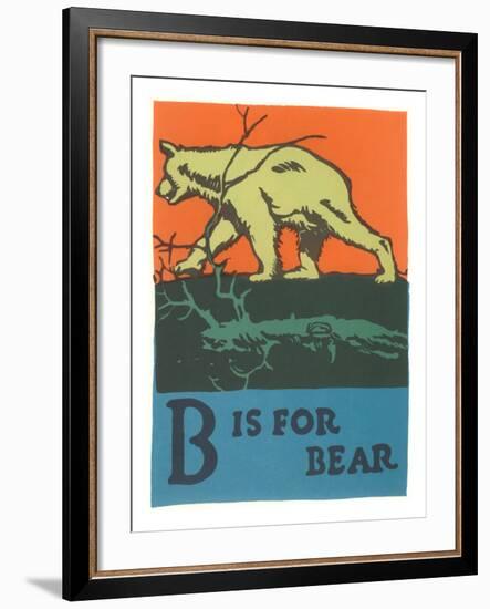 B is for Bear-null-Framed Art Print