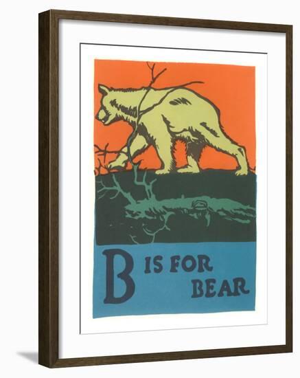 B is for Bear-null-Framed Art Print