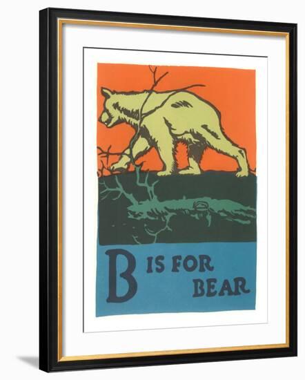 B is for Bear-null-Framed Art Print