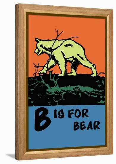 B is for Bear-Charles Buckles Falls-Framed Stretched Canvas