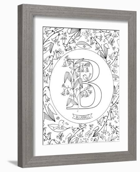 B is for Bluebell-Heather Rosas-Framed Art Print