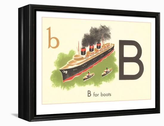 B is for Boats-null-Framed Stretched Canvas