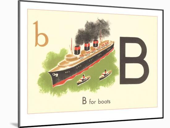 B is for Boats-null-Mounted Art Print