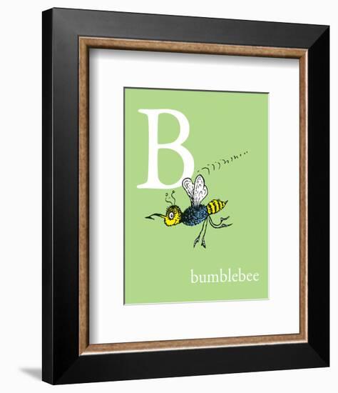 B is for Bumblebee (green)-Theodor (Dr. Seuss) Geisel-Framed Art Print