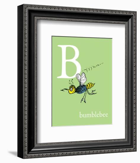 B is for Bumblebee (green)-Theodor (Dr. Seuss) Geisel-Framed Art Print