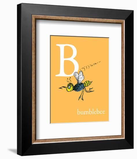 B is for Bumblebee (orange)-Theodor (Dr. Seuss) Geisel-Framed Art Print