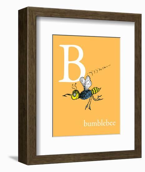 B is for Bumblebee (orange)-Theodor (Dr. Seuss) Geisel-Framed Art Print