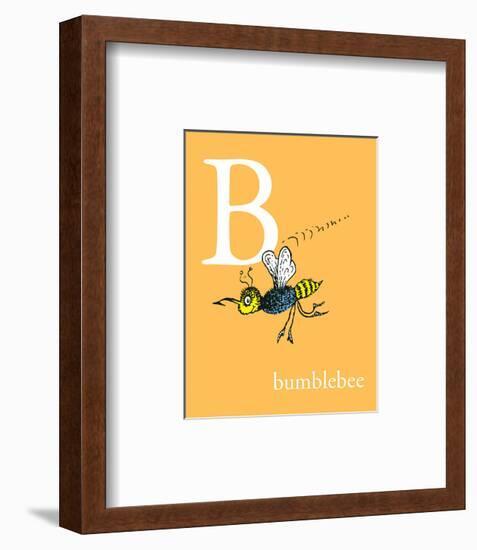 B is for Bumblebee (orange)-Theodor (Dr. Seuss) Geisel-Framed Art Print