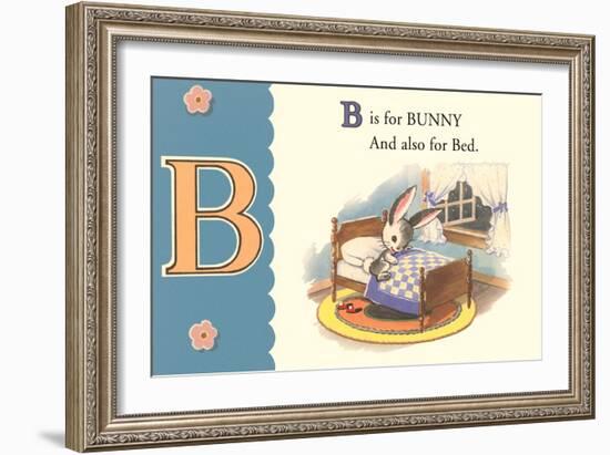 B is for Bunny-null-Framed Art Print