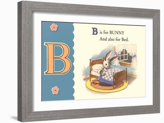 B is for Bunny-null-Framed Art Print