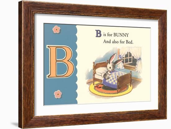 B is for Bunny-null-Framed Art Print