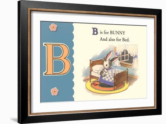 B is for Bunny-null-Framed Art Print