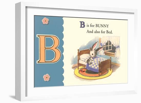 B is for Bunny-null-Framed Art Print