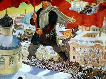 Arriving for Shrove-Tide, 1916-B. M. Kustodiev-Art Print