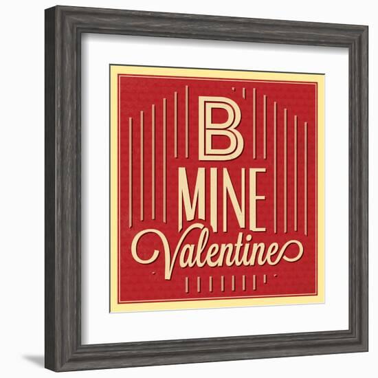 B Mine Valentine-Lorand Okos-Framed Art Print