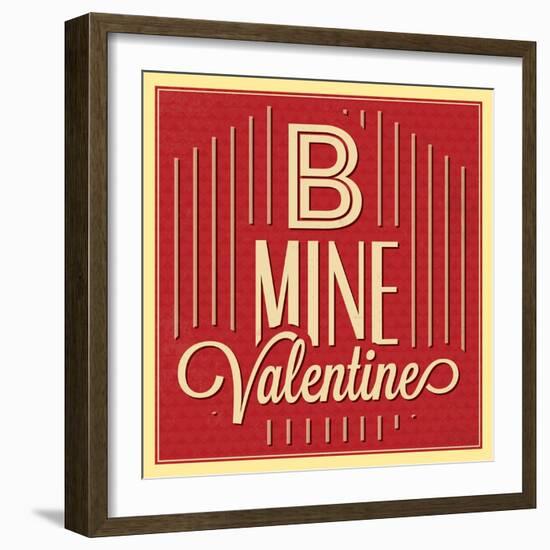 B Mine Valentine-Lorand Okos-Framed Art Print