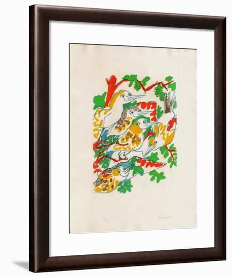 B - Oiseaux dans le feuillage II-Charles Lapicque-Framed Limited Edition