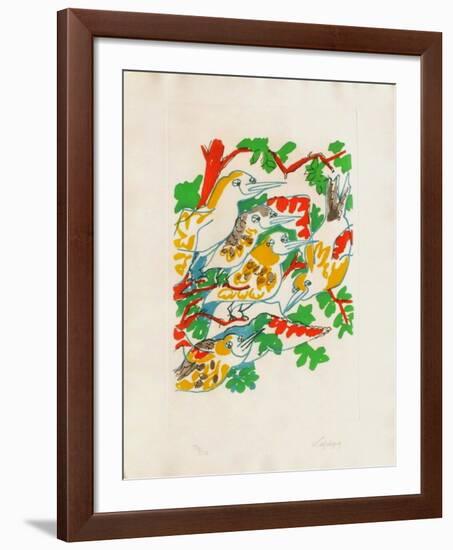 B - Oiseaux dans le feuillage II-Charles Lapicque-Framed Limited Edition