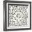 B&W Batik Rosette II-Chariklia Zarris-Framed Art Print