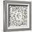 B&W Batik Rosette II-Chariklia Zarris-Framed Art Print