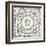 B&W Batik Rosette II-Chariklia Zarris-Framed Art Print