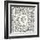 B&W Batik Rosette II-Chariklia Zarris-Framed Art Print