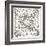 B&W Batik Rosette IV-Chariklia Zarris-Framed Art Print