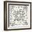 B&W Batik Rosette IV-Chariklia Zarris-Framed Art Print