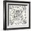 B&W Batik Rosette IV-Chariklia Zarris-Framed Art Print