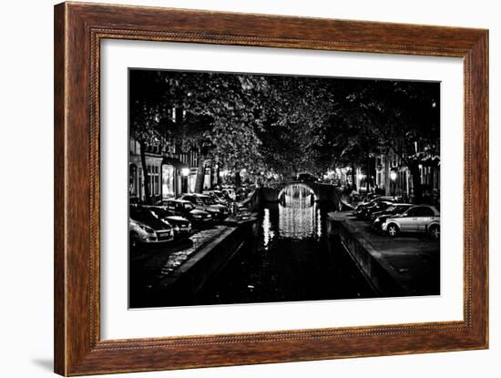 B&W Canal at Night I-Erin Berzel-Framed Photographic Print