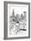 B&W City Scene III-Melissa Wang-Framed Art Print