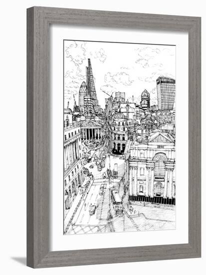 B&W City Scene III-Melissa Wang-Framed Art Print