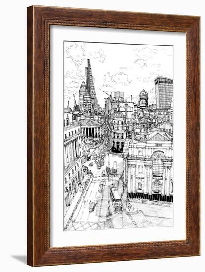 B&W City Scene III-Melissa Wang-Framed Art Print