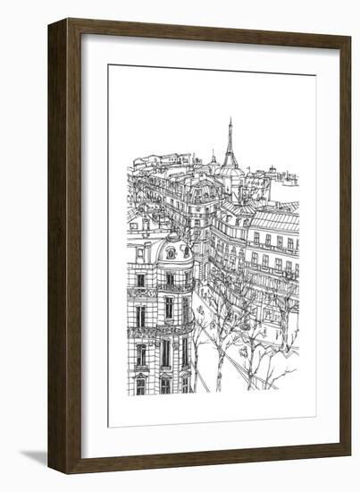 B&W City Scene IX-Melissa Wang-Framed Art Print