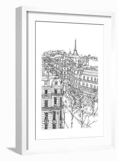 B&W City Scene IX-Melissa Wang-Framed Art Print